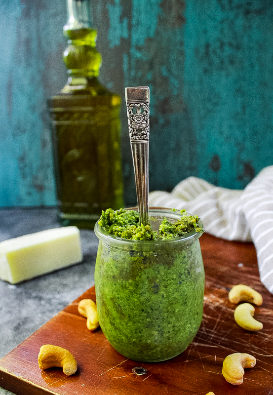 Pesto cajous fleur d'ail